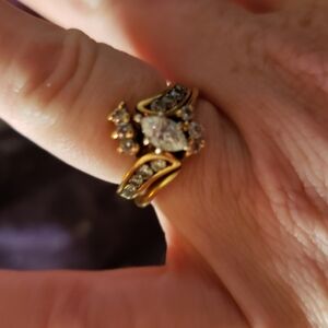 14 K Gold And Diamond Bridal Set